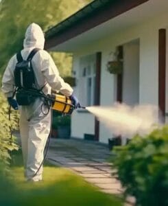 مكافحة حشرات الحدائق والمناطق الخارجية في محافظات الرياض.