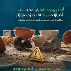 تحذير من مخاطر القوارض وخدمات مكافحة حشرات بحي النخيل - شركة قوة الطبيعة.